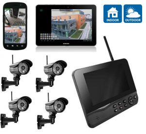 Zestaw kamer MT Vision HS-410 IP LCD 7\" 4xKam WiFi