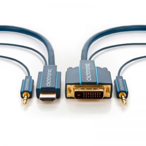 kabel HDMI/DVI + Audio CLICKTRONIC 1m