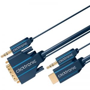 kabel HDMI/DVI + Audio CLICKTRONIC 2m