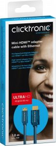 kabel HDMI/HDMI Mini CLICKTRONIC HD/4K/3D TV 1m