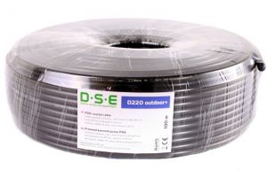 Kabel DSE D220 RG6 Outdoor+ CU PE Żel 100m/rolka