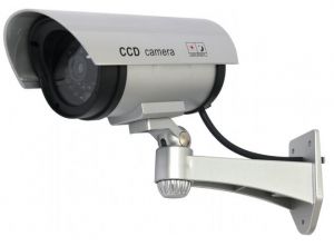 Atrapa Kamery Migająca Dioda IR 1100 LED Srebrna