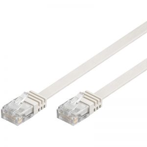 Kabel LAN Patchcord CAT 6 U/UTP płaski biały 0,5