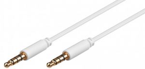 kabel Audio Jack 3,5st - Jack 3,5 st Gold White 5m