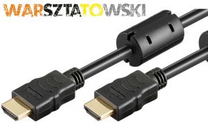 kabel HDMI Warsztatowski Gold Black +Filtry - 10M