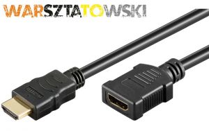 przedłużacz HDMI™ Warsztatowski Gold Black 1m