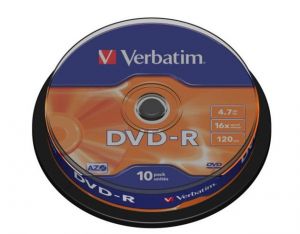 Płyty VERBATIM DVD-R 4,7 GB 16X (10 cake)