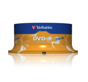 Płyty VERBATIM DVD-R 4,7 GB 16X (25 cake)
