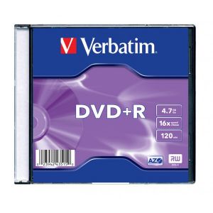 Płyta VERBATIM DVD+R 4,7 GB 16X SLIM CASE