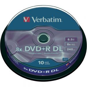 Płyty VERBATIM DVD+R 8,5 GB DOUBLE LAYER 8X 10cake